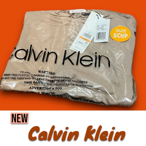 New NWT Calvin Klein Mock Neck Sleeveless Top Mushroom - Picture 5 of 5